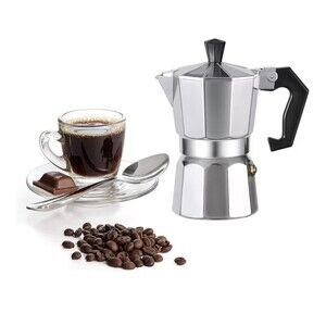 Moka Pot Stove Top Espresso Maker Italian Coffee Maker Silver 6 Cup